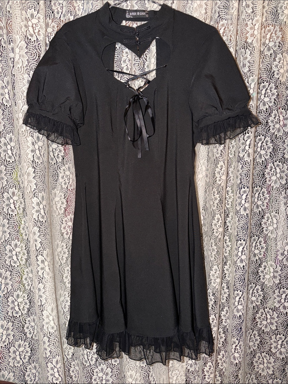 Dolls Kill Black Ruffle Dress